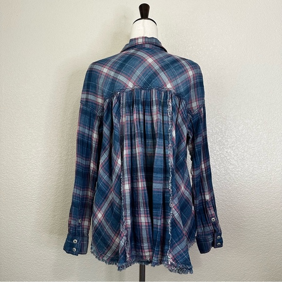 Free People We the Free Seeking Starlight Oversized Plaid Button Down, Size XS - Picture 8 of 13